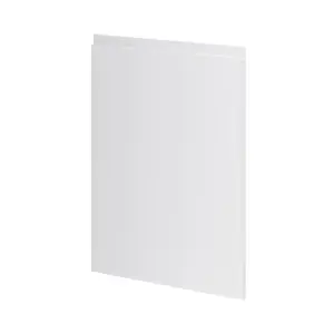 GoodHome Garcinia Integrated handle Gloss light grey Highline Cabinet door (W)500mm (H)715mm (T)19mm