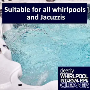 Cleenly Whirlpool Internal Pipe Cleaner Removes Dirt Grime Oil & Odours from Hot Tub Spa and Pool Pipework (15 Litre)