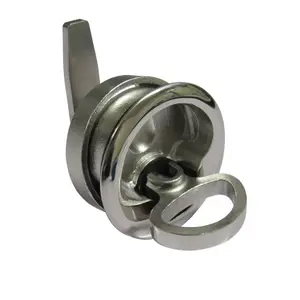 Flush Mount Lifting Ring Pull Handle 61MM (Stainless Steel Adjustable Locking Door Catch)