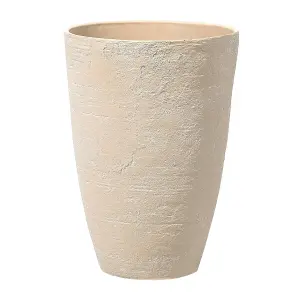 Set of 2 Plant Pots 43 x 43 x 60 cm Beige CAMIA