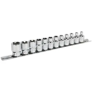 High-Quality 12 Pack TRX Star Female Socket Set - E4 to E20 with 3/8" Drive