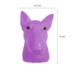 Walplus Animal Head Home Decoration Wall Art Sculpture - Purple Dog