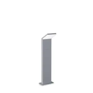 Ideal Lux Style Integrated LED 50cm Outdoor Bollard Grey 1050Lm 3000K IP54