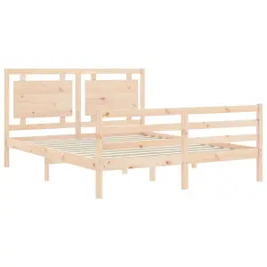 Berkfield Bed Frame with Headboard 160x200 cm Solid Wood