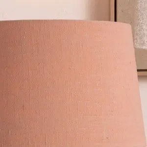 30cm Coral Linen Tapered Table Lampshade