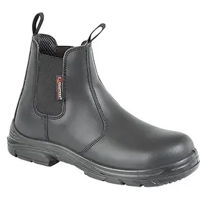 Grafter Mens Wide Fitting Safety Dealer Boots Black (46 EU)