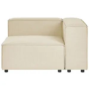 Corner Sofa APRICA Beige Fabric Right Hand