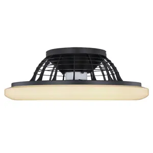 Crystiana Ceiling Fan with LED Lights Black