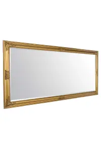 MirrorOutlet Austen Gold Elegant Full Length Wall Mirror 160 x 74cm