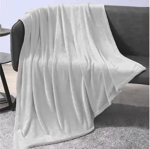 Extra Large Faux Mink Super Soft Throw - Silver