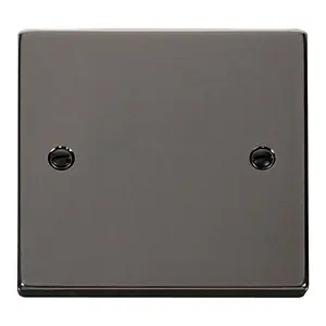 Black Nickel 1 Gang Blank Plate - SE Home