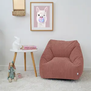 rucomfy Jumbo Cord Big Kids Snuggle Chair Beanbag - Blush Pink