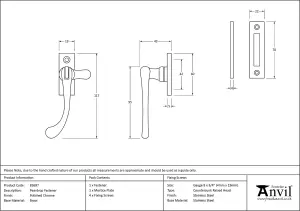 From The Anvil Polished Chrome Peardrop Fastener