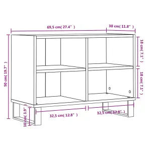 Berkfield TV Cabinet White 69.5x30x50 cm Engineered Wood