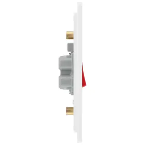 BG Evolve Large 45A Double Pole Cooker Switch & LED, Pearlescent White