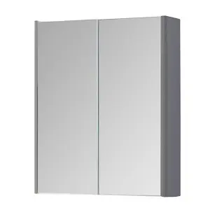 500mm 2 Door Bathroom Mirror Cabinet- Basalt Grey- (Choice)