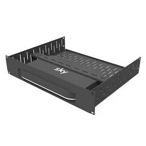 Penn Elcom 2U Vented Rack Shelf & Magnetic Faceplate For Sky Q R1498/2UK-SKYQ