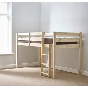 Ivy Mid Sleeper Solid Pine Cabin Bed Small Single Short (75 x 160 cm)