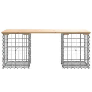 Berkfield Garden Bench Gabion Design 103x31x42 cm Solid Wood Pine