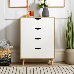 Home Source Boden 4 Drawer Chest Natural