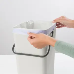 Brabantia Sort & Go Standard Light grey Plastic Bin - 16L Freestanding