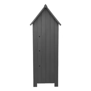 Wooden Garden Storage Shed - Grey