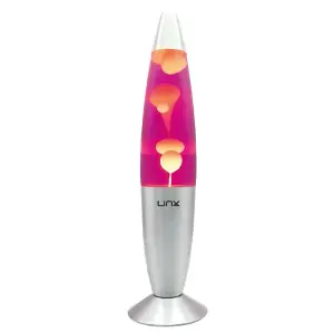 16inch Aluminium Wax Melting Mood Light Lava Lamp - Pink / White