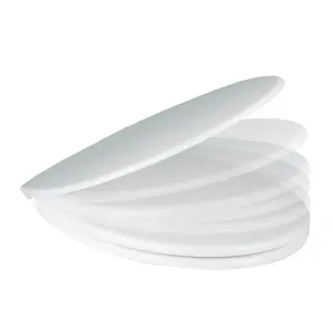 Cooke & Lewis Diani White Round Soft close Toilet seat