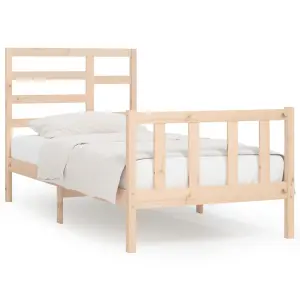 Berkfield Bed Frame Solid Wood Pine 90x200 cm