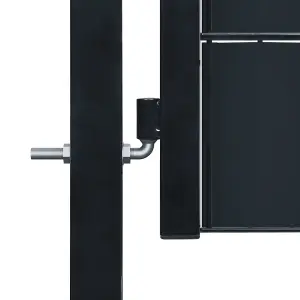 Berkfield Fence Gate PVC and Steel 100x164 cm Anthracite