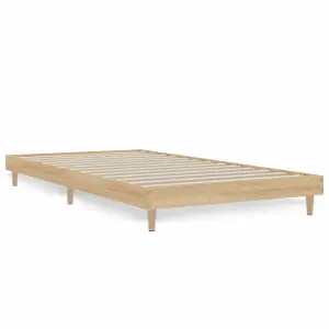 Berkfield Bed Frame Sonoma Oak 100x200 cm Engineered Wood