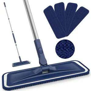 Microfibre Floor Mops For Cleaning Floors - BPAWA Flat Floor Mop Wet Dry Dust Mop For Hard Wood Laminate Vinyl Tile Wooden Wall Floor, Small