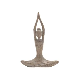 Juliana Yoga Abstract Brown Seated Mountain Pose Yoga Figurine