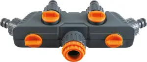 Outdoor Garden Hose 4 Way Tap Adaptor