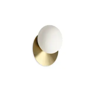 Luminosa NINFEA Round Flush Wall Lamp Brass