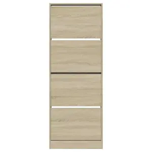 Shoe Cabinet Sonoma Oak 60x21x163.5 cm Engineered Wood