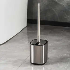 Showerdrape Echo Stainless Steel Satin Toilet Brush & Holder