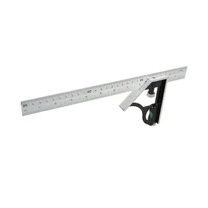 300mm Combination Square Rule & Spirit Level Metric & Imperial Edge Measure Tool