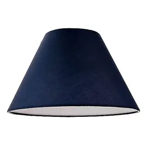 12 Midnight Blue Cotton Coolie Lampshade Suitable for Table Lamp or Pendant