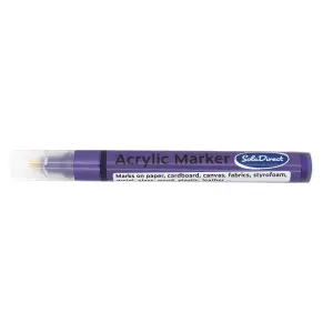 Acrylic Paint Marker Pen Permanent for Stone Leather Fabric Plastic (Violet)