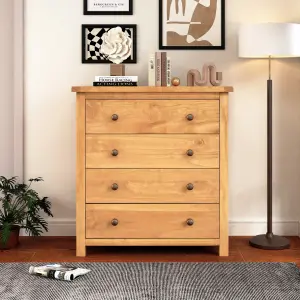 Lugo 4 Drawer Chest of Drawers Brass Knob