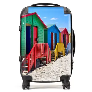 Beach Huts At Muizenberg Beach Suitcase - Cabin