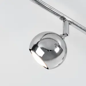 ValueLights Retro Adjustable 6 Way Eyeball Polished Chrome Ceiling Spotlight