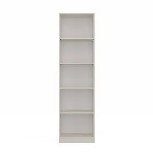 Albee Bookcase Cashmere / (5 Shelves) 182 cm H x 80 cm W x 32 cm D