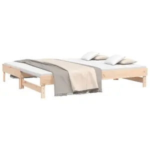 Berkfield Pull-out Day Bed 2x(80x200) cm Solid Wood Pine