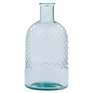 URBNLIVING 24cm Height Bottle Glass Honeycomb Design Flowers Arrangements Vase