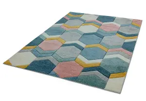 Multi Rug Geometric Modern Easy to clean Rug for Dining Room-200cm X 290cm