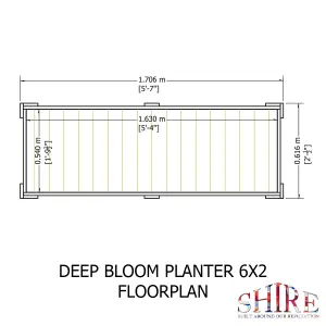 Shire Deep Root Planter 1.8m 6ft Pressure Treated Timber