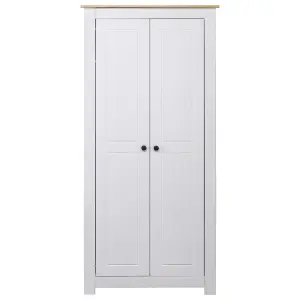 Wardrobe White 80x50x171.5 cm Solid Pine Panama Range