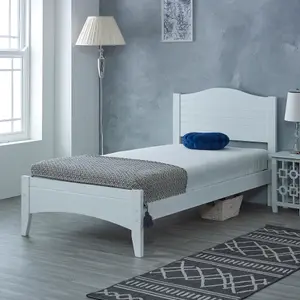 Classic Lauren Bed White Wooden Frame